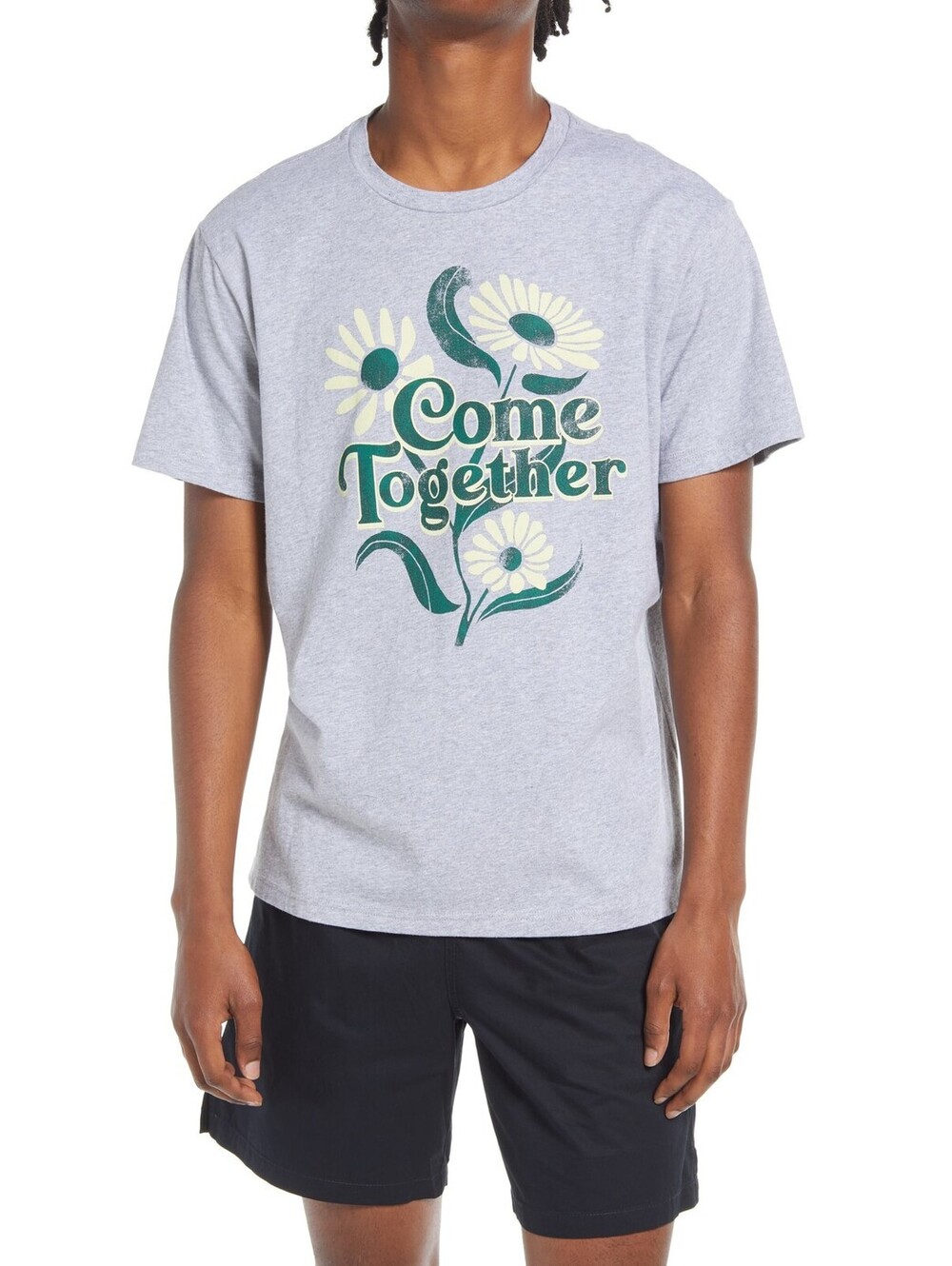 BP. Come Together Graphic Tee, Size Small in Grey Together SIZE S
